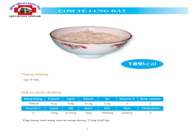 Cơm các loại