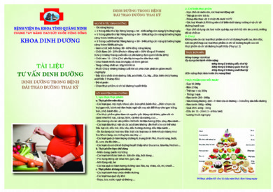 Lời khuyên dinh dưỡng và thực đơn dành cho người bệnh đái tháo đường thai kỳ