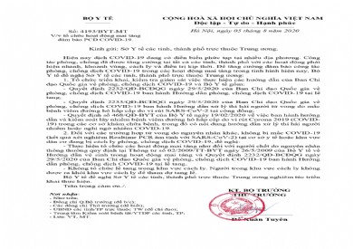 Công văn số 4193 của Bộ Y tế