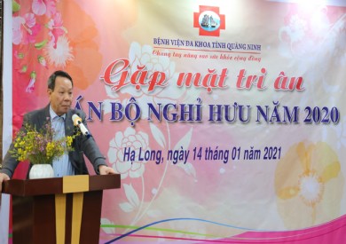 Bệnh viện Đa khoa tỉnh tổ chức gặp mặt tri ân cán bộ viên chức nghỉ hưu năm 2020