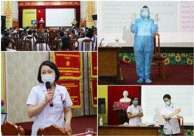 Hội nghị quán triệt và tập huấn lại công tác phân luồng, sàng lọc kiểm soát lây nhiễm dịch Covid-19
