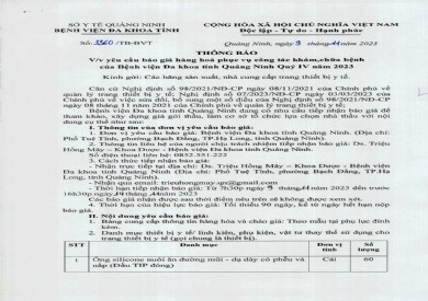 Mời báo giá hàng hoá phục vụ công tác khám chữa bệnh (3360)