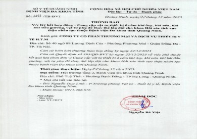 Thông báo ký kết hợp đồng (3863)