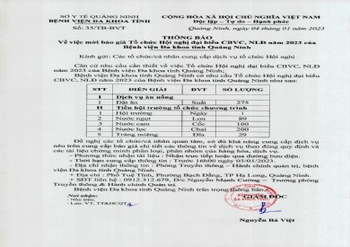 Thông báo mời báo giá tổ chức Hội nghị đại biểu CBVC, NLĐ năm 2023 (35)