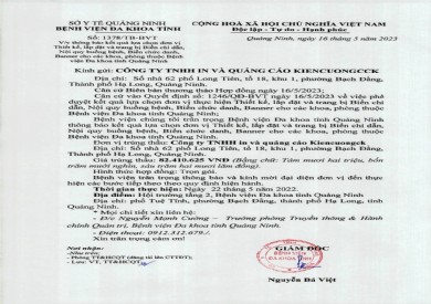 Thông báo kết quả lựa chọn đơn vị (1378)