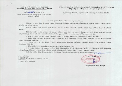 Mời báo giá sổ sách, biểu mẫu (2235)