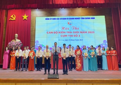 Đảng bộ Bệnh viện Đa khoa tỉnh Quảng Ninh đạt giải Nhất Hội thi Cán bộ kiểm tra giỏi năm 2023, cụm thi số 3
