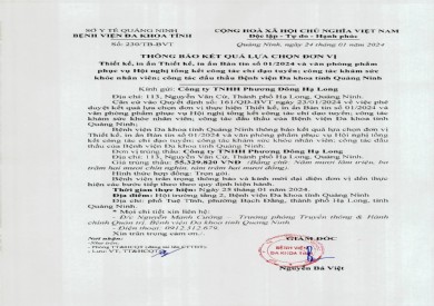 Thông báo kết quả lựa chọn đơn vị (230)