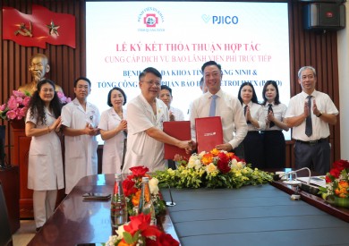 Bệnh viện Đa khoa tỉnh Quảng Ninh tiếp tục ký kết hợp tác bảo lãnh viện phí với Bảo hiểm PJICO và PTI