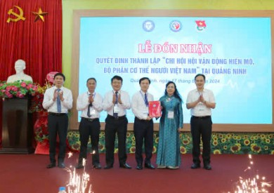 Thành lập Chi hội Hội vận động hiến mô, bộ phận cơ thể người tại Quảng Ninh và Lễ phát động đăng ký hiến tặng mô, tạng năm 2024