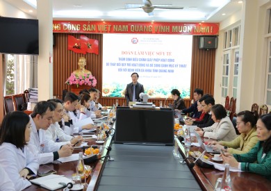 Sở Y tế thẩm định điều chỉnh giấy phép hoạt động và bổ sung danh mục kỹ thuật tại Bệnh viện Đa khoa tỉnh Quảng Ninh