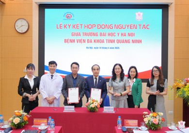 ​Bệnh viện Đa khoa tỉnh Quảng Ninh ký kết hợp đồng nguyên tắc với trường Đại học Y Hà Nội