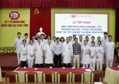 Bệnh viện Đa khoa tỉnh Quảng Ninh tiếp nhận 20 sinh viên Răng hàm mặt, Trường Đại học Y dược Hải phòng đến thực tập tốt nghiệp