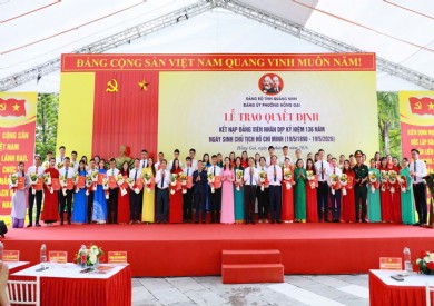 TỔ CHỨC KẾT NẠP ĐẢNG VIÊN NHÂN DỊP KỶ NIỆM 136 NĂM NGÀY SINH CHỦ TỊCH HỒ CHÍ MINH