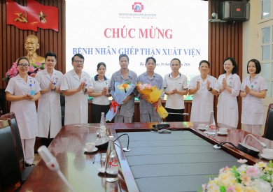 Ghép thận thành công từ tạng hiến đặc biệt, hai người bệnh hồi phục xuất viện