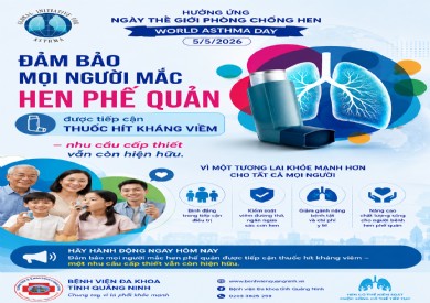 Ngày Hen toàn cầu 2026: tăng cường tiếp cận thuốc hít kháng viêm trong kiểm soát hen phế quản